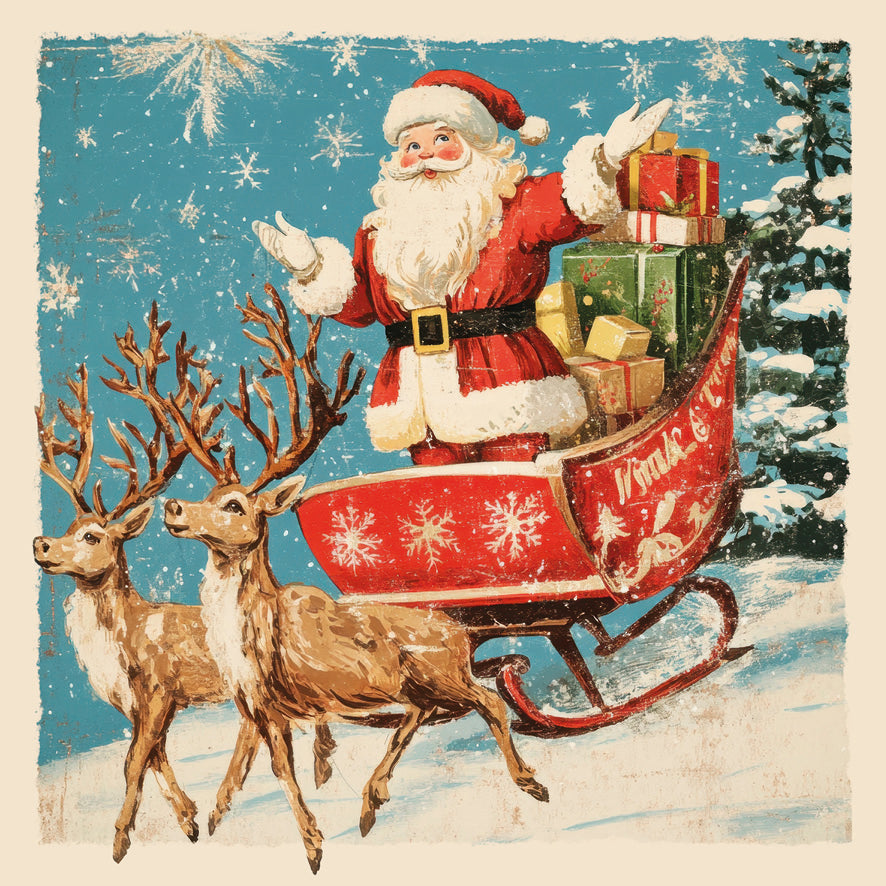 On His Sleigh