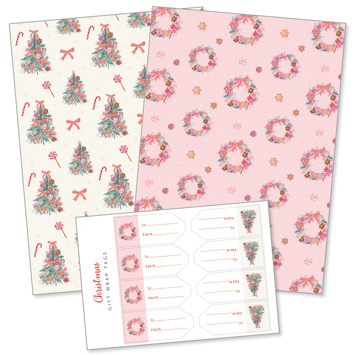 Sweet Christmas Gift Wrap Twin Pack