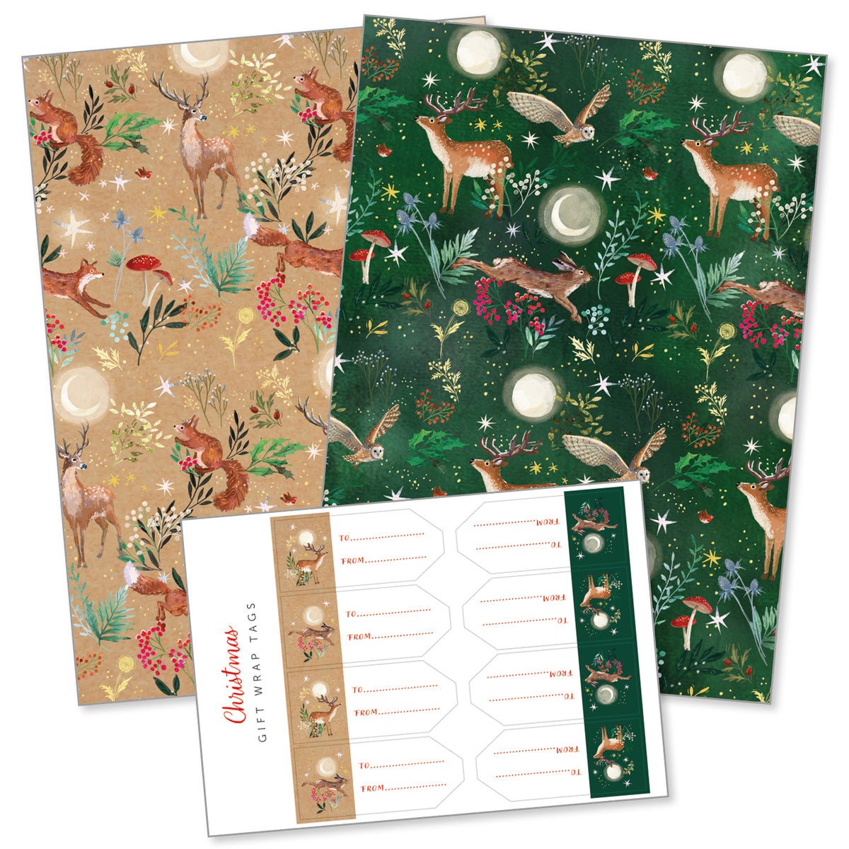 Starlit Fields Gift Wrap Twin Pack
