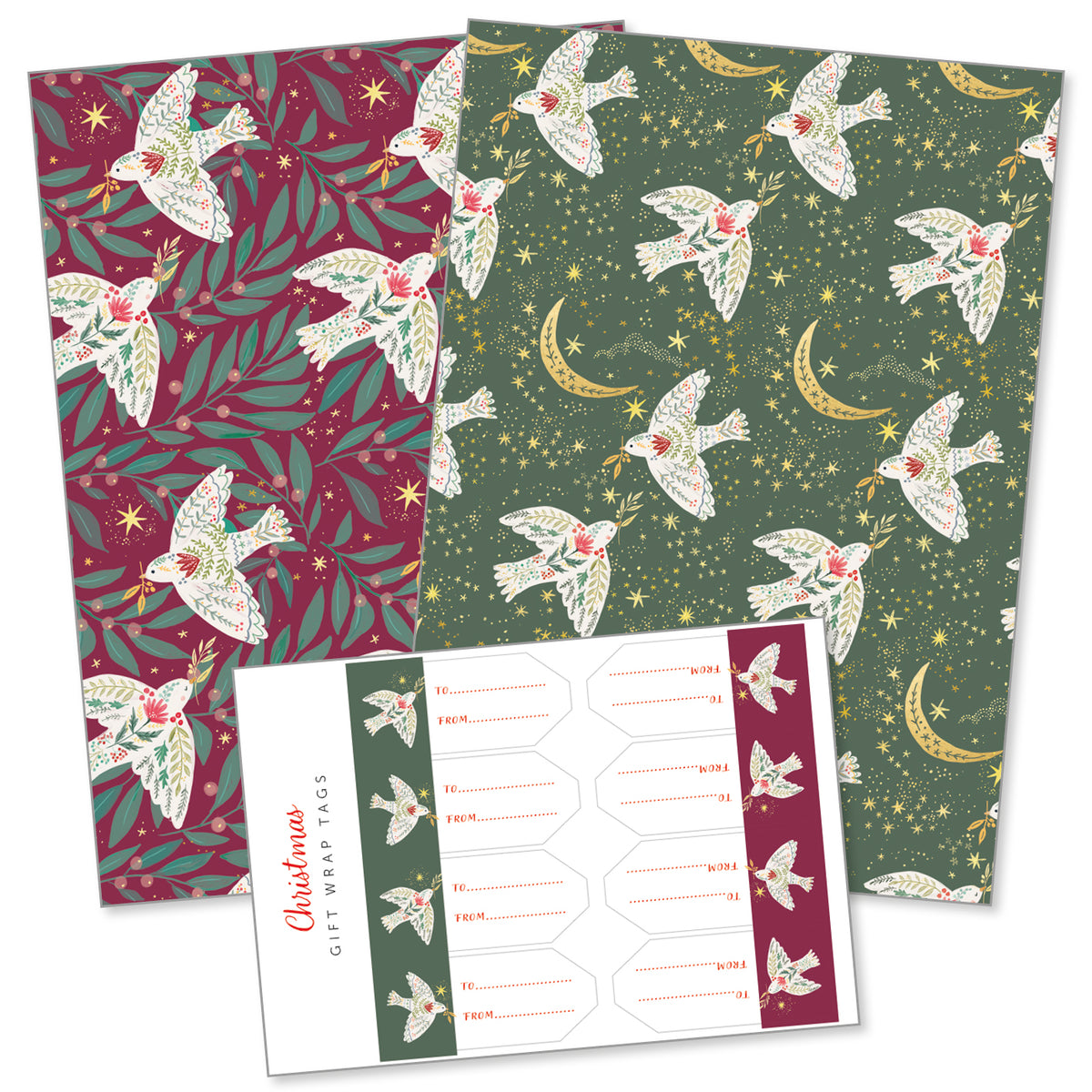 Dove Gift Wrap Twin Pack