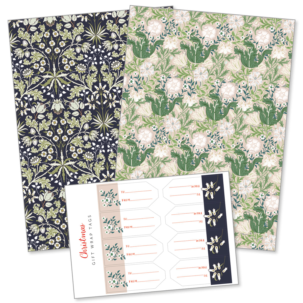 Morris Floral Gift Wrap Twin Pack