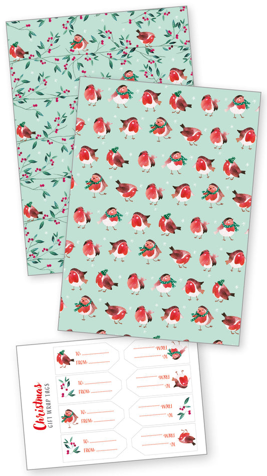 Winter Robin Wrapping Paper