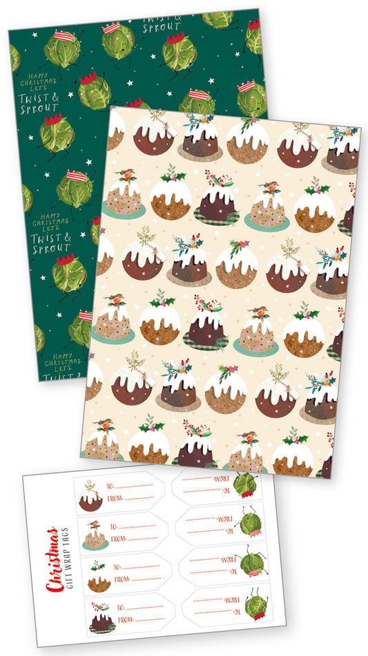 Festive Food Wrapping Paper