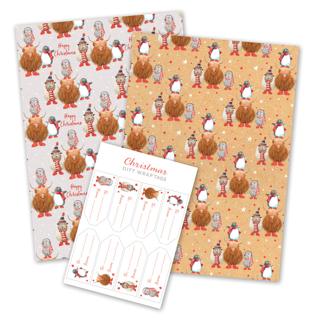 Highland Cow Gift Wrap