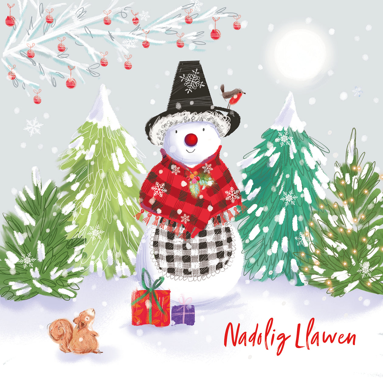 Nadolig Llawen- Snowman (Welsh)