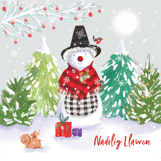 Nadolig Llawen- Snowman (Welsh)